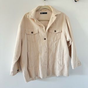 Zara oversized shirt jacket
